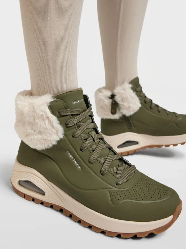 Skechers Mid cut sneaker Oliven Clearance