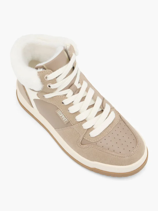 ESPRIT Mid cut sneaker Taupe Outlet