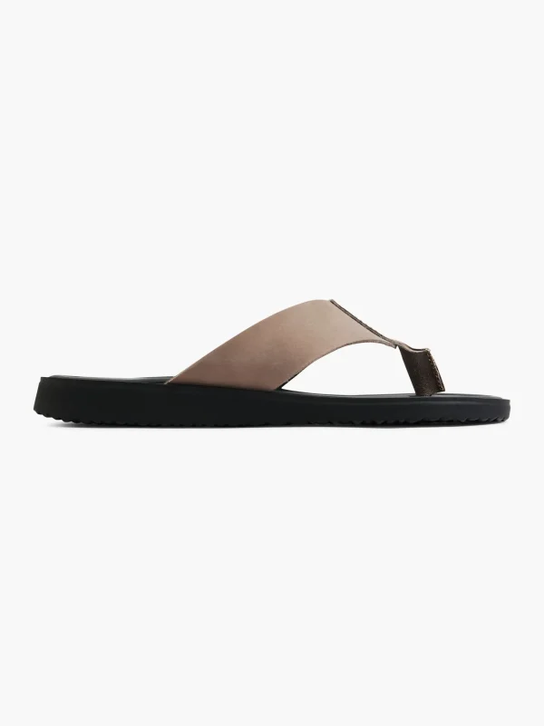 AM SHOE Sandal med tå-split Taupe Hot