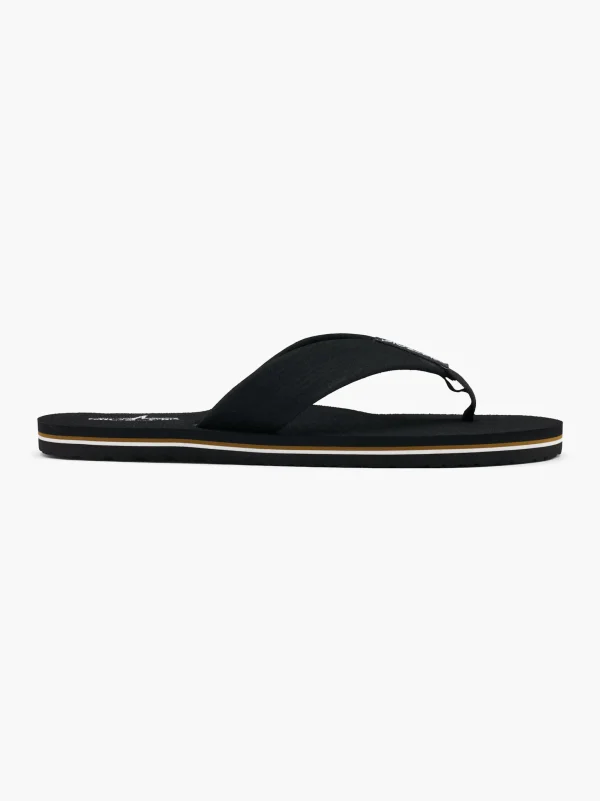 Blue Fin Sandal med tå-split Sort Fashion
