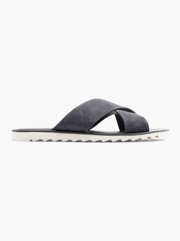 AM SHOE Slip in sandal Mørkeblå Outlet