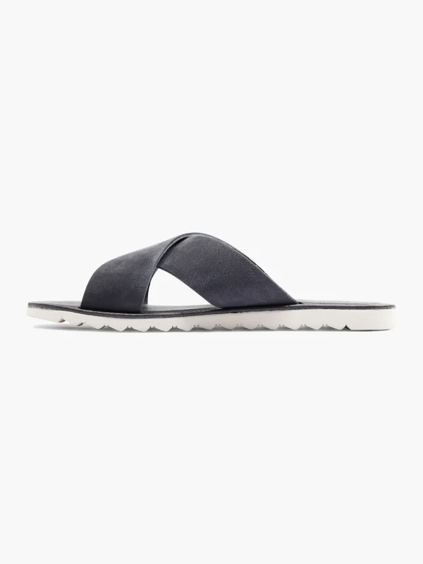 AM SHOE Slip in sandal Mørkeblå Outlet