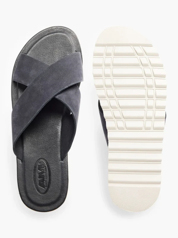 AM SHOE Slip in sandal Mørkeblå Outlet