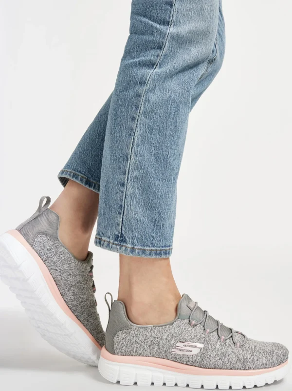 Skechers Slip on sneaker Grå Discount