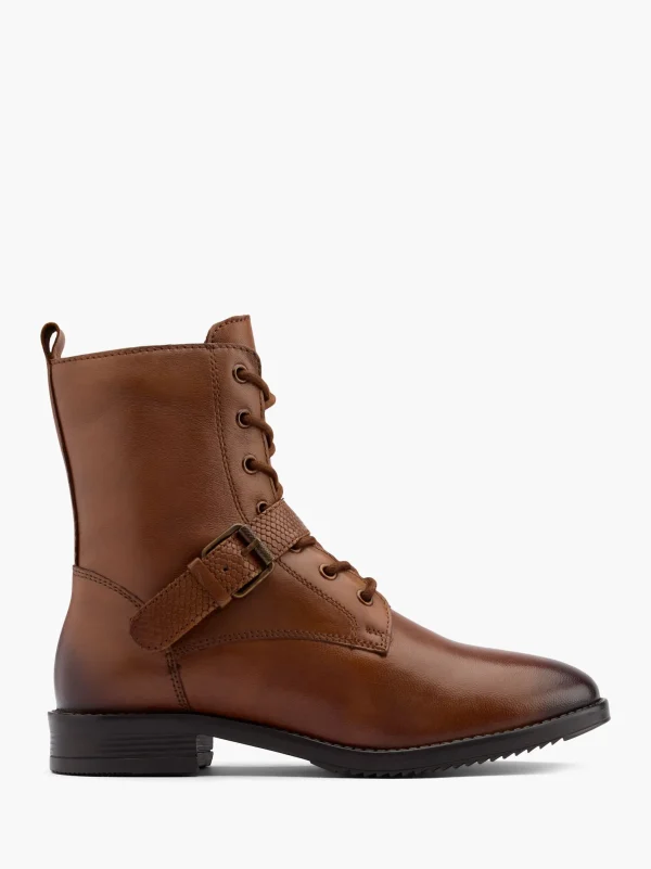 CAFE MODA Snørestøvle Cognac Clearance