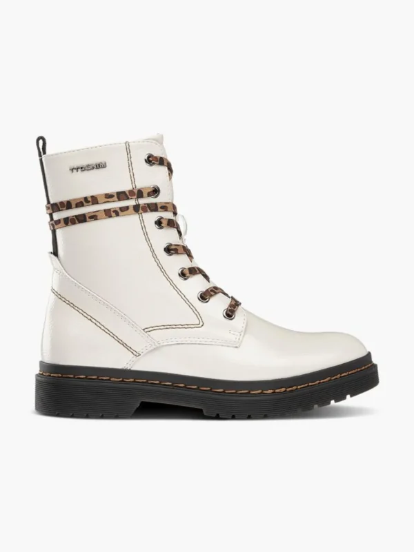 TOM TAILOR Snørestøvle Hvid Discount