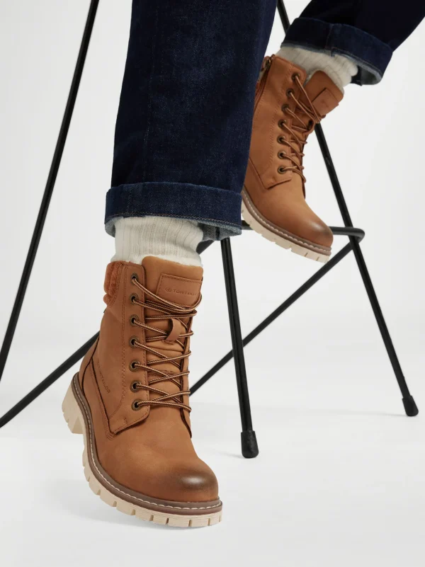 TOM TAILOR Snørestøvle Cognac Discount
