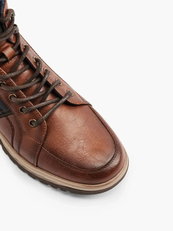 AM SHOE Snørestøvle Cognac Clearance