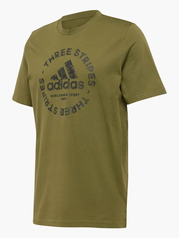 adidas T-shirt Oliven Outlet